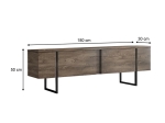 ΕΠΙΠΛΟ ΤΗΛΕΟΡΑΣΗΣ LUXE MEGAPAP ΧΡΩΜΑ ΚΑΡΥΔΙ 180X30X50ΕΚ.