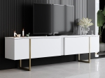 ΕΠΙΠΛΟ ΤΗΛΕΟΡΑΣΗΣ LUXE MEGAPAP ΧΡΩΜΑ ΛΕΥΚΟ - ΧΡΥΣΟ 180X30X50ΕΚ.