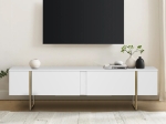 ΕΠΙΠΛΟ ΤΗΛΕΟΡΑΣΗΣ LUXE MEGAPAP ΧΡΩΜΑ ΛΕΥΚΟ - ΧΡΥΣΟ 180X30X50ΕΚ.
