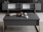 ΕΠΙΠΛΟ ΤΗΛΕΟΡΑΣΗΣ LUXE MEGAPAP ΧΡΩΜΑ ΑΝΘΡΑΚΙ - ΧΡΥΣΟ 180X30X50ΕΚ.