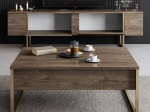 ΕΠΙΠΛΟ ΤΗΛΕΟΡΑΣΗΣ LUXE MEGAPAP ΧΡΩΜΑ ΚΑΡΥΔΙ - ΧΡΥΣΟ 180X30X50ΕΚ.