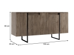 ΜΠΟΥΦΕΣ LUXE MEGAPAP ΧΡΩΜΑ ΚΑΡΥΔΙ 160X35X80ΕΚ.