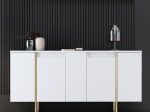 ΜΠΟΥΦΕΣ LUXE MEGAPAP ΧΡΩΜΑ ΛΕΥΚΟ - ΧΡΥΣΟ 160X35X80ΕΚ.