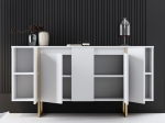 ΜΠΟΥΦΕΣ LUXE MEGAPAP ΧΡΩΜΑ ΛΕΥΚΟ - ΧΡΥΣΟ 160X35X80ΕΚ.