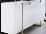 ΜΠΟΥΦΕΣ LUXE MEGAPAP ΧΡΩΜΑ ΛΕΥΚΟ - ΧΡΥΣΟ 160X35X80ΕΚ.