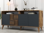ΜΠΟΥΦΕΣ MILAN MEGAPAP ΧΡΩΜΑ ΚΑΡΥΔΙ - ΑΝΘΡΑΚΙ 180X35X78,6ΕΚ.