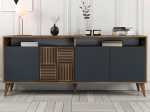 ΜΠΟΥΦΕΣ MILAN MEGAPAP ΧΡΩΜΑ ΚΑΡΥΔΙ - ΑΝΘΡΑΚΙ 180X35X78,6ΕΚ.