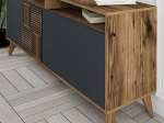 ΜΠΟΥΦΕΣ MILAN MEGAPAP ΧΡΩΜΑ ΚΑΡΥΔΙ - ΑΝΘΡΑΚΙ 180X35X78,6ΕΚ.