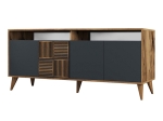 ΜΠΟΥΦΕΣ MILAN MEGAPAP ΧΡΩΜΑ ΚΑΡΥΔΙ - ΑΝΘΡΑΚΙ 180X35X78,6ΕΚ.