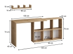 ΓΡΑΦΕΙΟ ΕΡΓΑΣΙΑΣ BLAKE MEGAPAP ΧΡΩΜΑ ΦΥΣΙΚΟ ΟΞΙΑΣ 145X45X74ΕΚ.