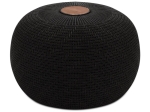 ΣΚΑΜΠΟ - ΠΟΥΦ KNIT MEGAPAP ΠΛΕΚΤΟ ΧΡΩΜΑ ΜΑΥΡΟ Φ47X35ΕΚ.