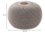 ΣΚΑΜΠΟ - ΠΟΥΦ KNIT MEGAPAP ΠΛΕΚΤΟ ΧΡΩΜΑ ΓΚΡΙ Φ47X35ΕΚ.