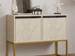 ΚΟΝΣΟΛΑ - ΜΠΟΥΦΕΣ ZERMAT MEGAPAP ΧΡΩΜΑ ΜΠΕΖ TRAVERTINE - ΧΡΥΣΟ 90X34X70ΕΚ.