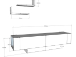 ΕΠΙΠΛΟ ΤΗΛΕΟΡΑΣΗΣ MATERA MEGAPAP ΧΡΩΜΑ ΛΕΥΚΟ 150X31,5X41,6ΕΚ.