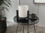 ΦΩΤΙΣΤΙΚΟ ΕΠΙΤΡΑΠΕΖΙΟ PINE MEGAPAP E27 MDF - ΥΦΑΣΜΑ PVC ΧΡΩΜΑ ΜΑΥΡΟ - ΚΡΕΜ Ø20X20ΕΚ.