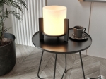 ΦΩΤΙΣΤΙΚΟ ΕΠΙΤΡΑΠΕΖΙΟ PINE MEGAPAP E27 MDF - ΥΦΑΣΜΑ PVC ΧΡΩΜΑ ΜΑΥΡΟ - ΚΡΕΜ Ø20X20ΕΚ.