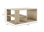 ΤΡΑΠΕΖΑΚΙ ΣΑΛΟΝΙΟΥ RODOM MEGAPAP ΧΡΩΜΑ TRAVERTINE 80X50X40ΕΚ.