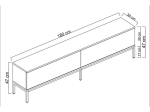 ΕΠΙΠΛΟ ΤΗΛΕΟΡΑΣΗΣ LORD MEGAPAP ΧΡΩΜΑ ΜΑΥΡΟ 180X30X47ΕΚ.
