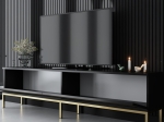ΕΠΙΠΛΟ ΤΗΛΕΟΡΑΣΗΣ LORD MEGAPAP ΧΡΩΜΑ ΜΑΥΡΟ - ΧΡΥΣΟ 180X30X47ΕΚ.
