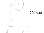 ΑΠΛΙΚΑ ΤΟΙΧΟΥ ADEN MEGAPAP E27 ΜΕΤΑΛΛΙΚΗ ΧΡΩΜΑ ΜΑΥΡΟ 6X12X27ΕΚ.