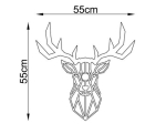 ΑΠΛΙΚΑ ΤΟΙΧΟΥ DEER MEGAPAP E27 MDF ΧΡΩΜΑ ΜΑΥΡΟ 55X12X55ΕΚ.