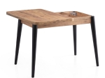 ΤΡΑΠΕΖΙ DOLUNAY MEGAPAP ΕΠΕΚΤΕΙΝΟΜΕΝΟ ΧΡΩΜΑ ATLANTIC PINE - ΜΑΥΡΟ 100X60(120X100)X79,5ΕΚ.