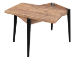ΤΡΑΠΕΖΙ DOLUNAY MEGAPAP ΕΠΕΚΤΕΙΝΟΜΕΝΟ ΧΡΩΜΑ ATLANTIC PINE - ΜΑΥΡΟ 100X60(120X100)X79,5ΕΚ.