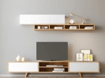 ΣΥΝΘΕΣΗ ΤΗΛΕΟΡΑΣΗΣ SERINE MEGAPAP ΧΡΩΜΑ ΛΕΥΚΟ - SAPPHIRE OAK 170X37X45ΕΚ.