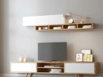 ΣΥΝΘΕΣΗ ΤΗΛΕΟΡΑΣΗΣ SERINE MEGAPAP ΧΡΩΜΑ ΛΕΥΚΟ - SAPPHIRE OAK 170X37X45ΕΚ.