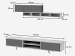 ΣΥΝΘΕΣΗ ΤΗΛΕΟΡΑΣΗΣ SERINE MEGAPAP ΧΡΩΜΑ ΛΕΥΚΟ - SAPPHIRE OAK 170X37X45ΕΚ.