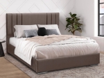 ΚΡΕΒΑΤΙ FIGARO MEGAPAP ΥΦΑΣΜΑΤΙΝΟ ΧΡΩΜΑ ΚΑΦΕ 160X200ΕΚ.