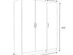 ΝΤΟΥΛΑΠΑ ΡΟΥΧΩΝ VICTORIA MEGAPAP ΤΡΙΦΥΛΛΗ ΧΡΩΜΑ ΛΕΥΚΟ 150X60X181ΕΚ.