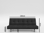 ΚΑΝΑΠΕΣ ΚΡΕΒΑΤΙ HERMES ΤΡΙΘΕΣΙΟΣ ΚΑΦΕ 180X95X82CM