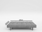 ΚΑΝΑΠΕΣ ΚΡΕΒΑΤΙ HERMES ΤΡΙΘΕΣΙΟΣ ΜΠΕΖ 180X95X82CM