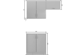 ΚΟΥΖΙΝΑ MODEST ΣΕΤ 3 ΚΟΥΤΙΩΝ ΣΟΝΟΜΑ ΑΝΩ ΚΟΥΤΙΑ 140CM ΚΑΤΩ 80CM