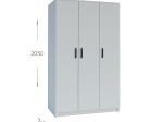 ΝΤΟΥΛΑΠΑ ΤΡΙΦΥΛΛΗ SIMPLE ΛΕΥΚΗ 120X52X205CM