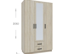 ΝΤΟΥΛΑΠΑ ΤΡΙΦΥΛΛΗ SIMPLE 3D2D ΣΟΝΟΜΑ 120X52X205CM
