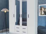 ΝΤΟΥΛΑΠΑ ΤΕΤΡΑΦΥΛΛΗ SIMPLE 4D2D ΛΕΥΚΗ 160X52X205CM