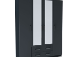 ΝΤΟΥΛΑΠΑ ΤΕΤΡΑΦΥΛΛΗ SIMPLE 4D2D ΓΡΑΦΙΤΗΣ 160X52X205CM
