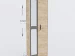 ΝΤΟΥΛΑΠΑ VIVA ΧΡΥΣΟ ΔΡΥΣ-ΓΡΑΦΙΤΗΣ 70X50X209CM