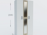 ΝΤΟΥΛΑΠΑ VIVA 2D ΛΕΥΚΟ-ΣΟΝΟΜΑ 120X50X209CM