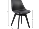 ΚΑΡΕΚΛΑ VEGAS HM0033.32 ΠΟΛΥΠΡΟΠΥΛΕΝΙΟΥ-PU-ΜΑΥΡΟ 48x56x82 εκ.
