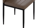 ΚΑΡΕΚΛΑ ΤΡΑΠΕΖΑΡΙΑΣ LADY HM0037.25 ΑΝΟΙΧΤΟ ΚΡΕΜ PU ΣΚΕΛΕΤΟΣ ΜΑΥΡΟΣ ΜΕΤΑΛ. (K/D) 42x44x95Υεκ