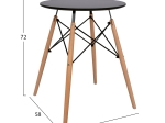 ΤΡΑΠΕΖΙ MINIMAL ΣΤΡΟΓΓΥΛΟ HM0060.02 ΜΑΥΡΟ ΧΡΩΜΑ MDF-ΠΟΔΙΑ ΟΞΙΑΣ ΦΥΣΙΚΟ Φ60Χ72Υεκ.