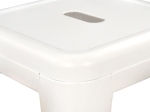 ΣΚΑΜΠΩ ΜΕΤΑΛΛΙΚΟ HM0096.21 MELITA ΣΕ ΧΡΩΜΑ MILK WHITE 39x39x46 εκ.