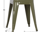 ΣΚΑΜΠΟ ΜΕΤΑΛΛΙΚΟ MELITA HM0096.43 ΣΕ DARK OLIVE ΧΡΩΜΑ 37x37x45Υεκ.