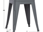 ΣΚΑΜΠΟ ΜΕΤΑΛΛΙΚΟ MELITA HM0096.50 ΣΕ ΓΚΡΙ ΜΑΤ ΧΡΩΜΑ 37x37x45Υεκ.