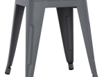 ΣΚΑΜΠΟ ΜΕΤΑΛΛΙΚΟ MELITA HM0096.50 ΣΕ ΓΚΡΙ ΜΑΤ ΧΡΩΜΑ 37x37x45Υεκ.