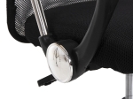 ΚΑΡΕΚΛΑ ΓΡΑΦΕΙΟΥ CABLE HM1000.31 ΜΑΥΡO MESH-ΠΟΔΙ ΧΡΩΜΙΟΥ 61x56x107-117Υεκ.