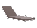ΜΑΞΙΛΑΡΙ ΞΑΠΛΩΣΤΡΑΣ POLYESTER CHIOS ΓΚΡΙ HM11234.10P 192x58x6 εκ.
